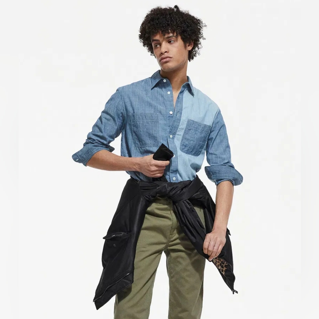 The Kooples Denim Nwt Blue Shirt Men's Med